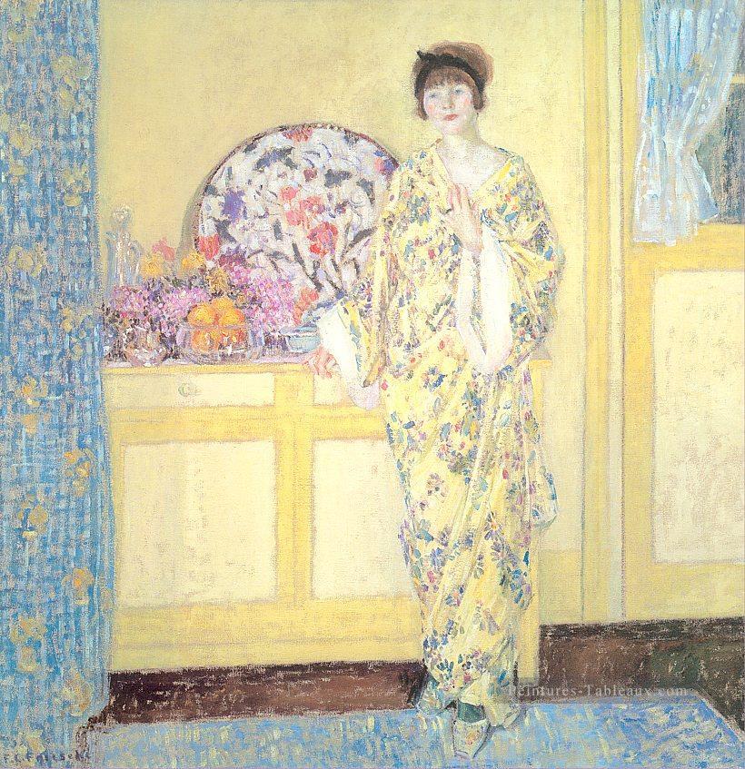 La chambre jaune Impressionniste femmes Frederick Carl Frieseke Peintures à l'huile